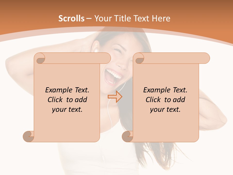 Sexy Earphones Mixed PowerPoint Template