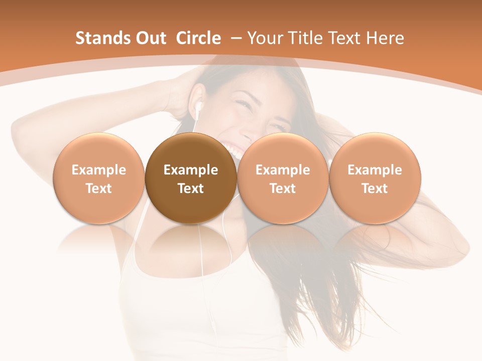 Sexy Earphones Mixed PowerPoint Template