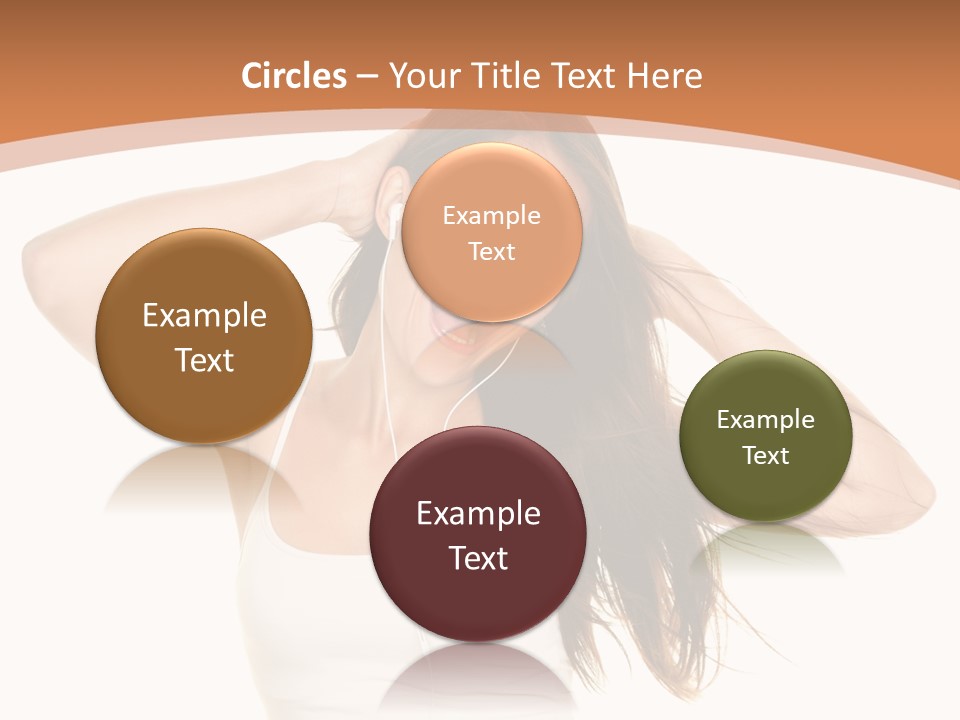 Sexy Earphones Mixed PowerPoint Template