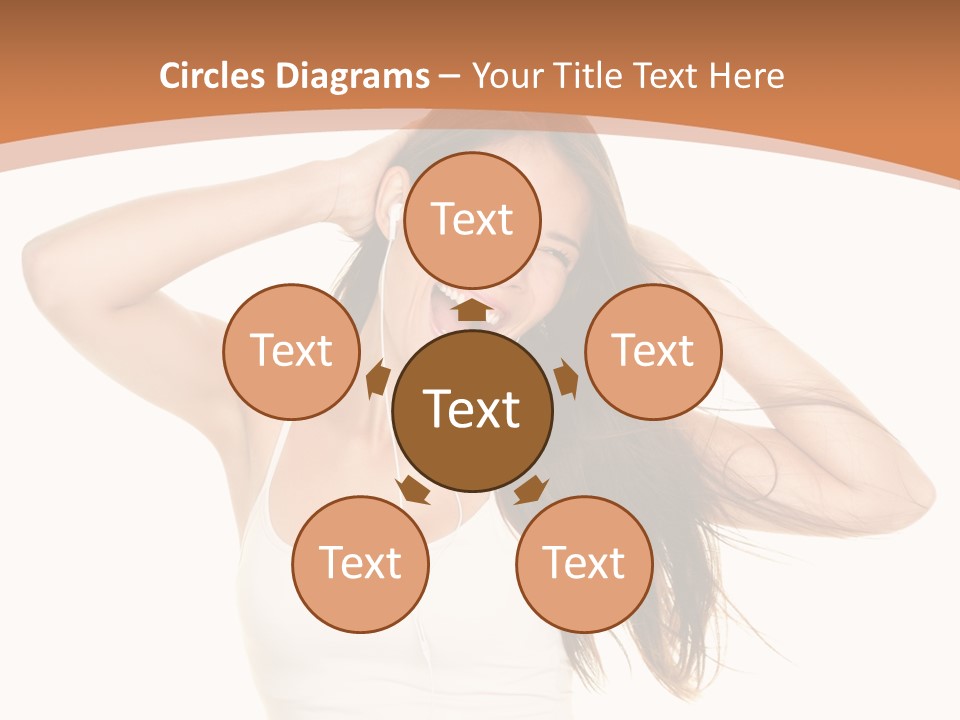 Sexy Earphones Mixed PowerPoint Template