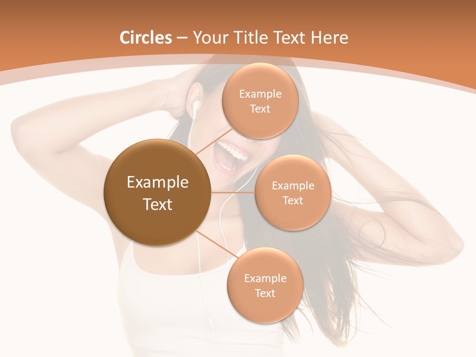 Sexy Earphones Mixed PowerPoint Template