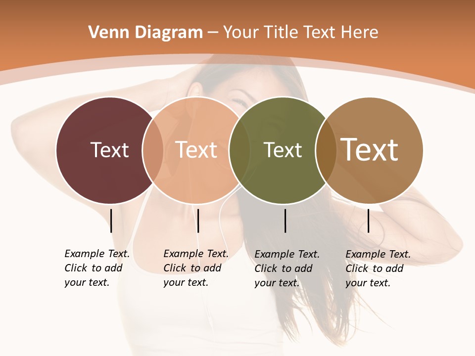 Sexy Earphones Mixed PowerPoint Template