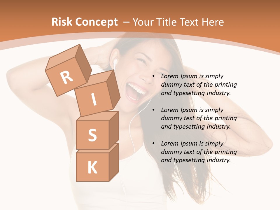 Sexy Earphones Mixed PowerPoint Template