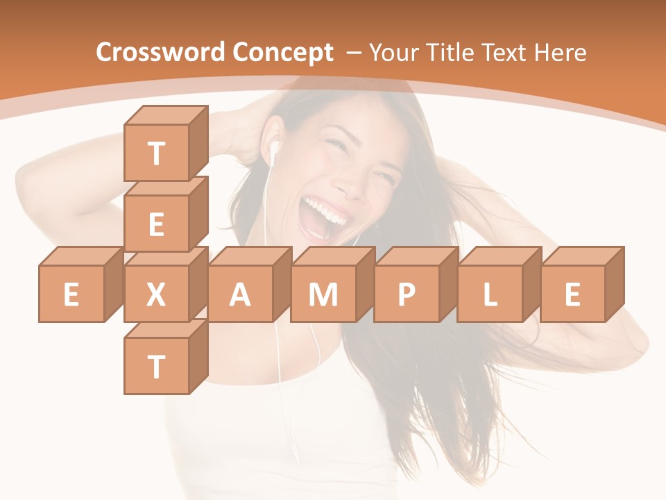 Sexy Earphones Mixed PowerPoint Template