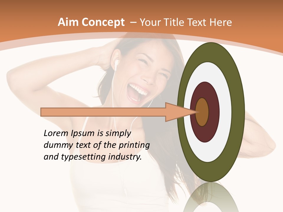 Sexy Earphones Mixed PowerPoint Template