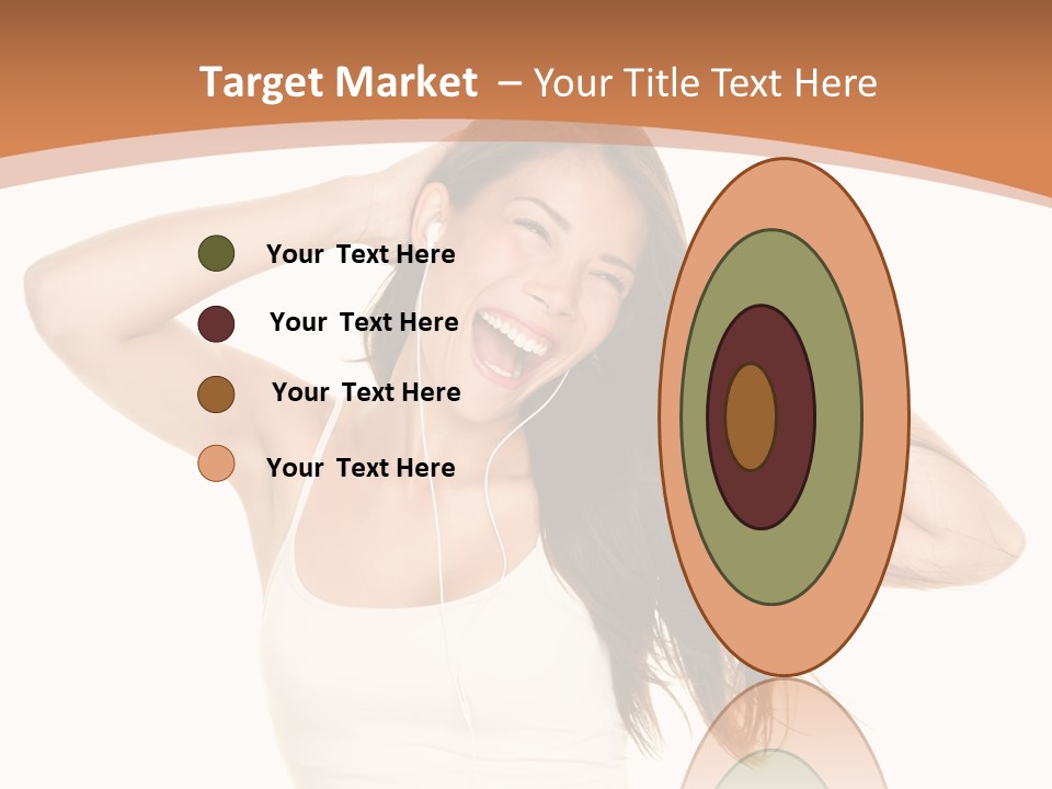 Sexy Earphones Mixed PowerPoint Template