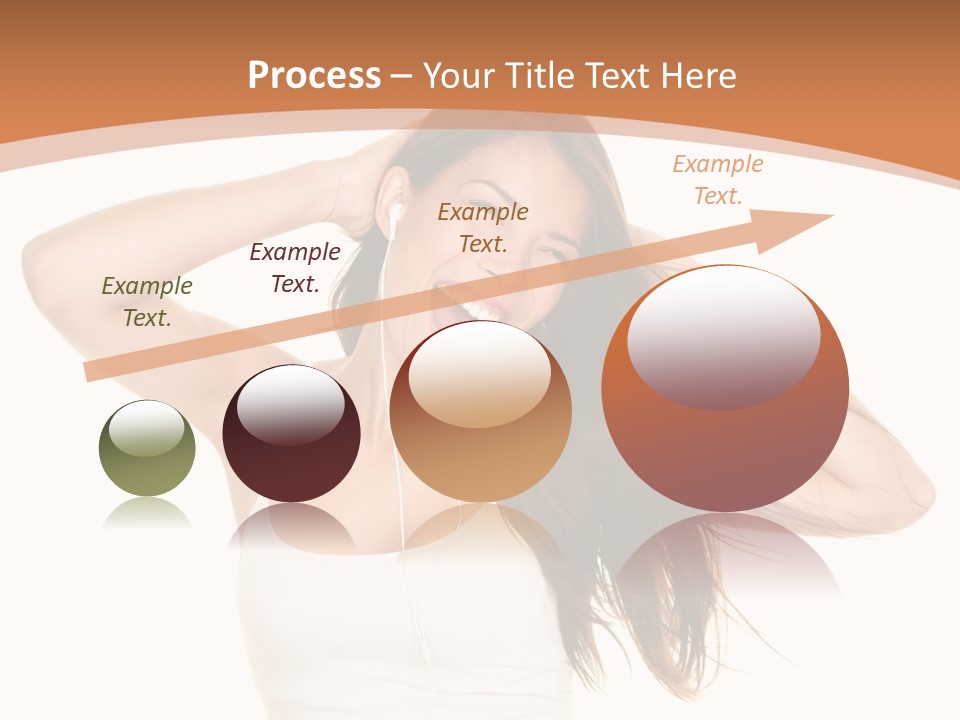 Sexy Earphones Mixed PowerPoint Template