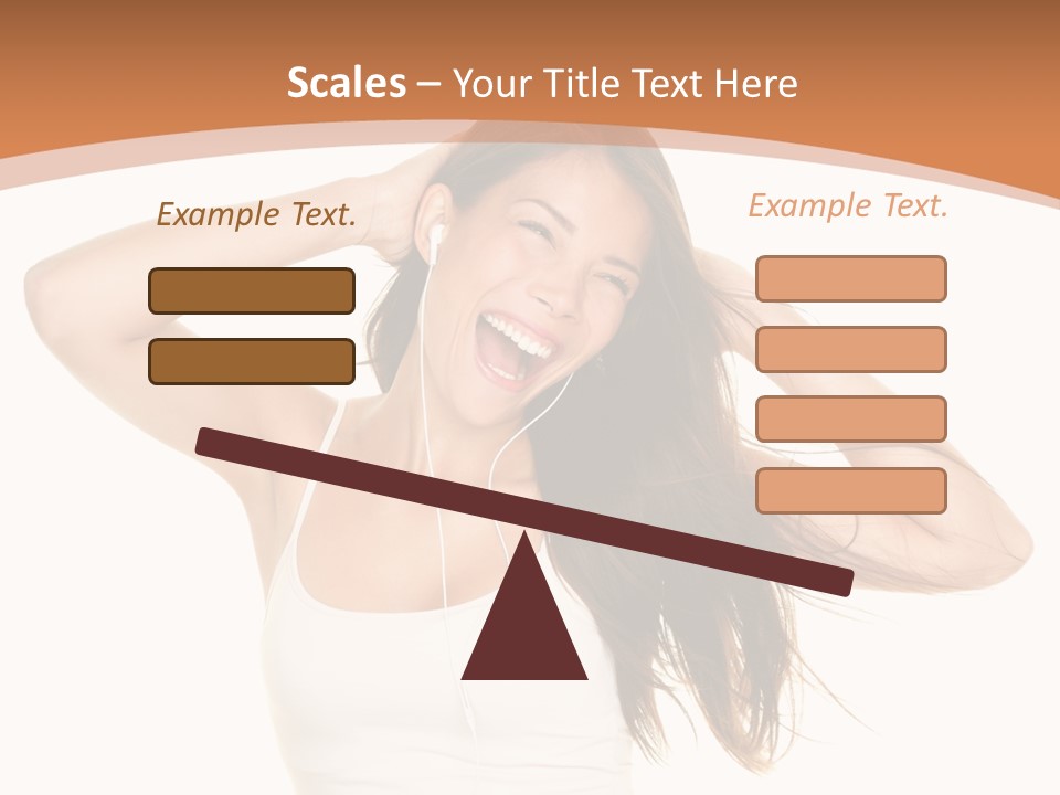 Sexy Earphones Mixed PowerPoint Template