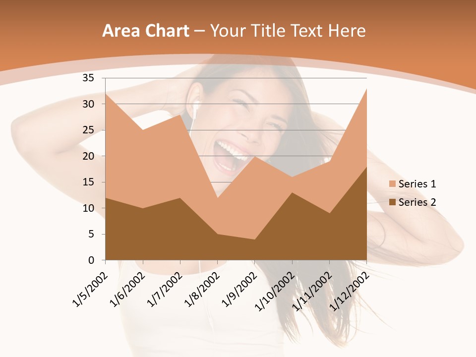 Sexy Earphones Mixed PowerPoint Template