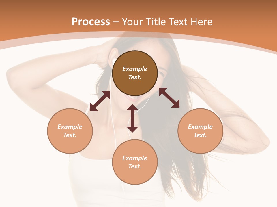 Sexy Earphones Mixed PowerPoint Template