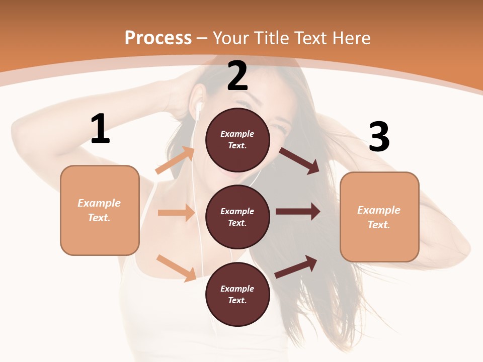 Sexy Earphones Mixed PowerPoint Template