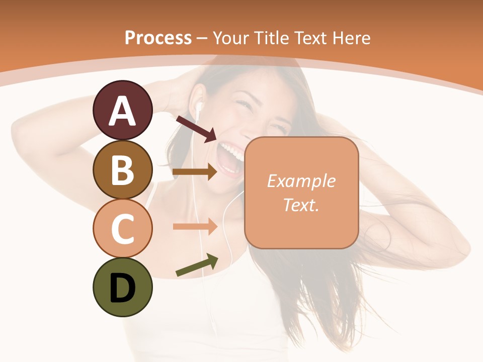 Sexy Earphones Mixed PowerPoint Template