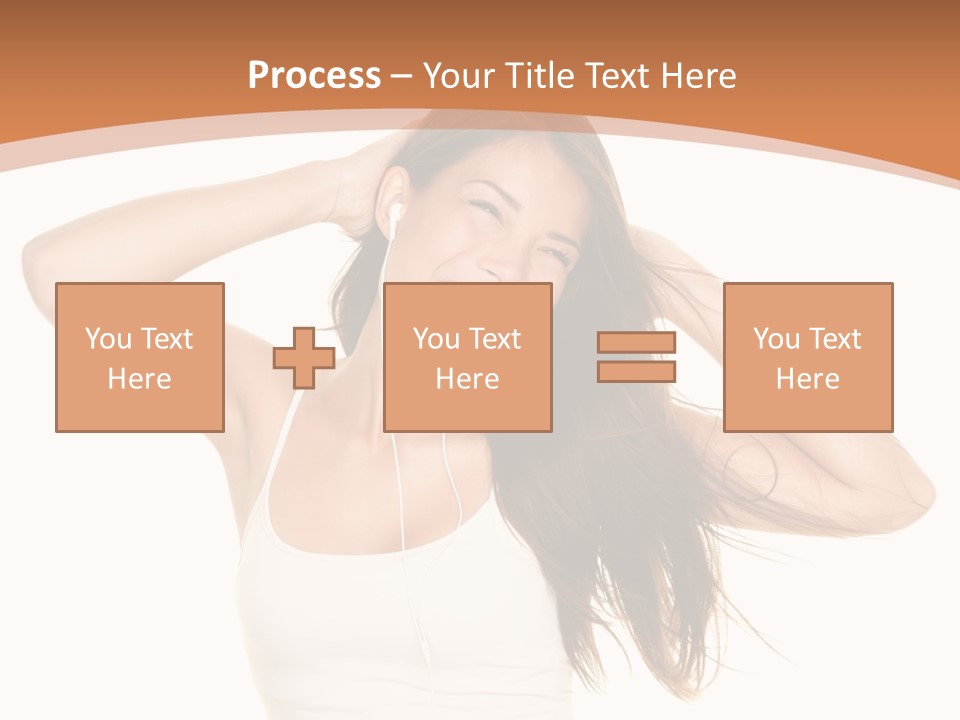 Sexy Earphones Mixed PowerPoint Template