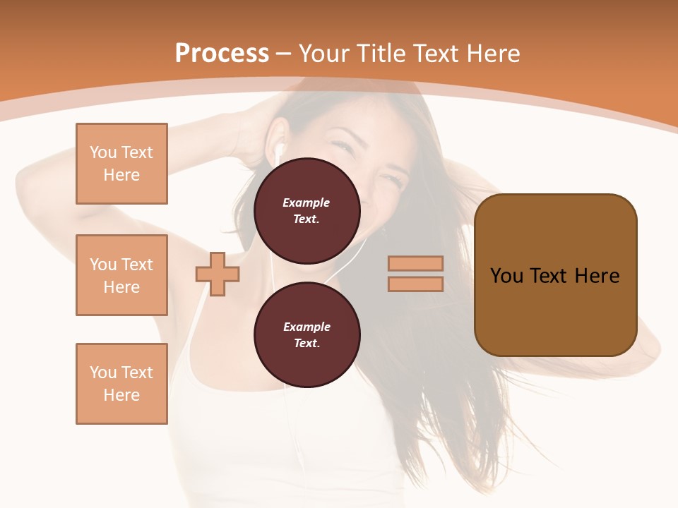 Sexy Earphones Mixed PowerPoint Template