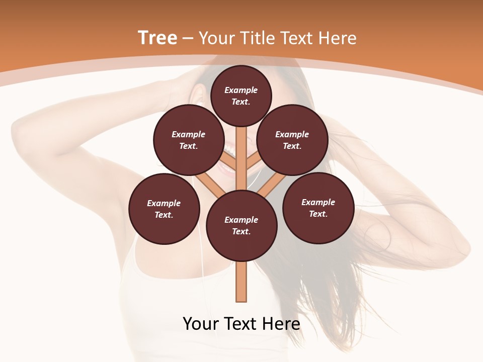 Sexy Earphones Mixed PowerPoint Template