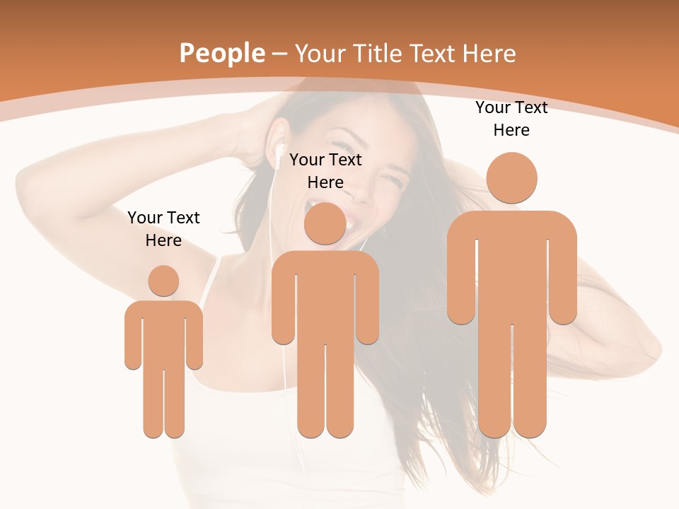 Sexy Earphones Mixed PowerPoint Template