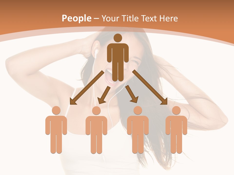 Sexy Earphones Mixed PowerPoint Template