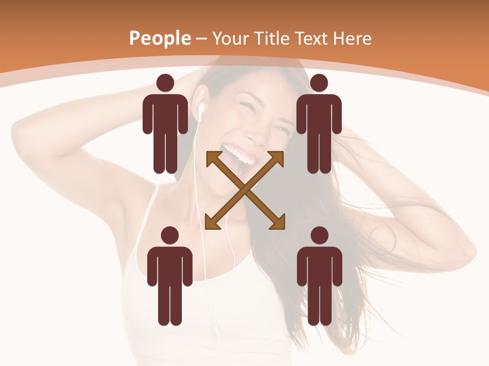 Sexy Earphones Mixed PowerPoint Template