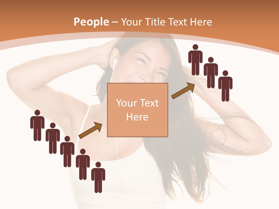 Sexy Earphones Mixed PowerPoint Template