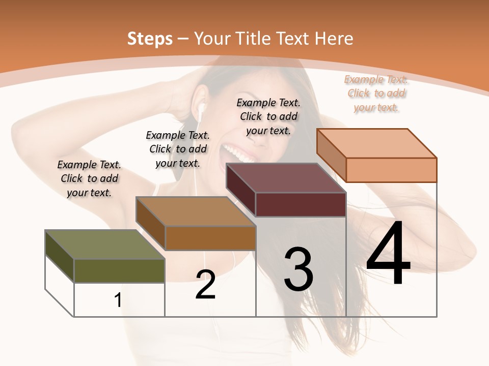 Sexy Earphones Mixed PowerPoint Template