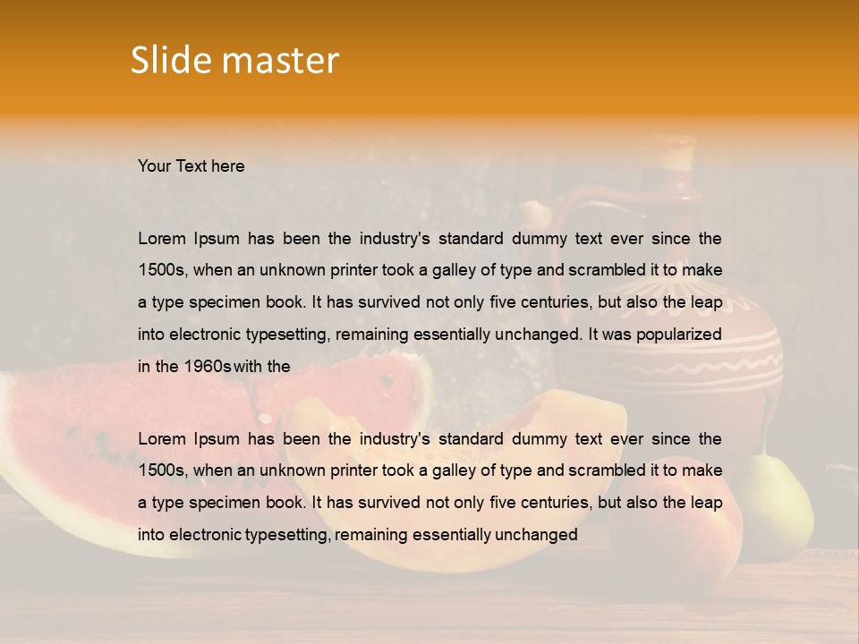 Wood Seeds Food PowerPoint Template