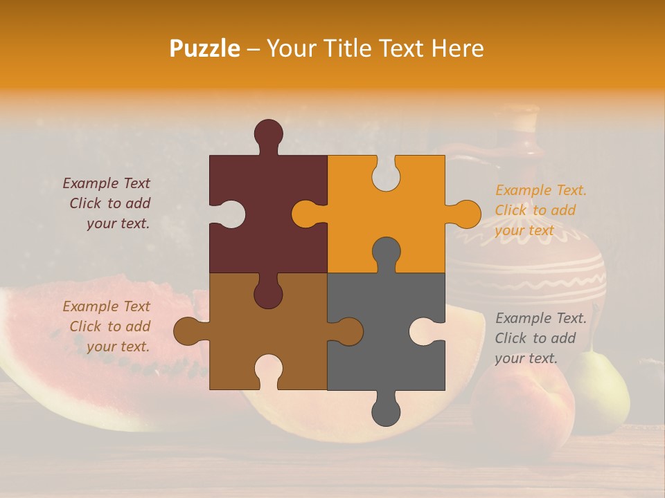 Wood Seeds Food PowerPoint Template