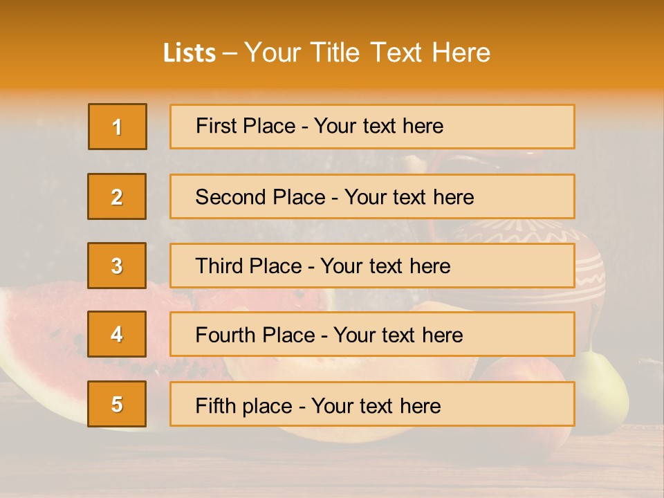 Wood Seeds Food PowerPoint Template