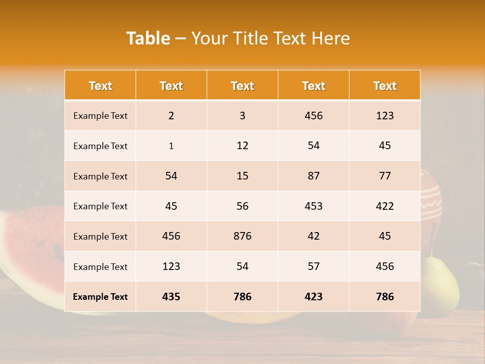 Wood Seeds Food PowerPoint Template