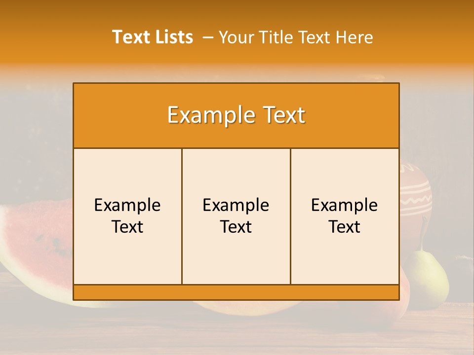 Wood Seeds Food PowerPoint Template