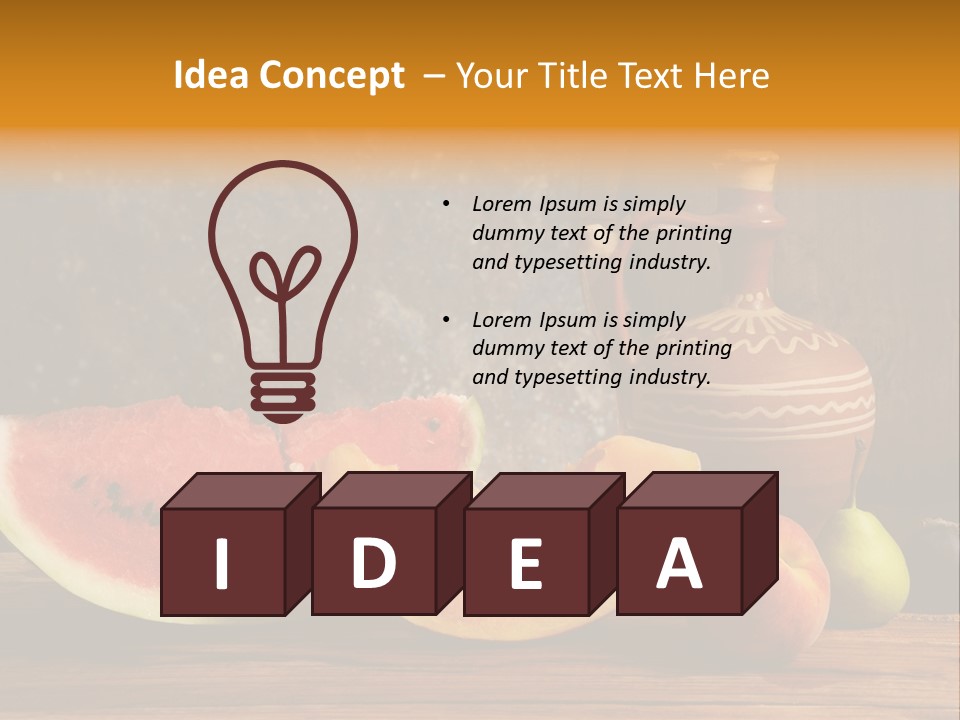 Wood Seeds Food PowerPoint Template