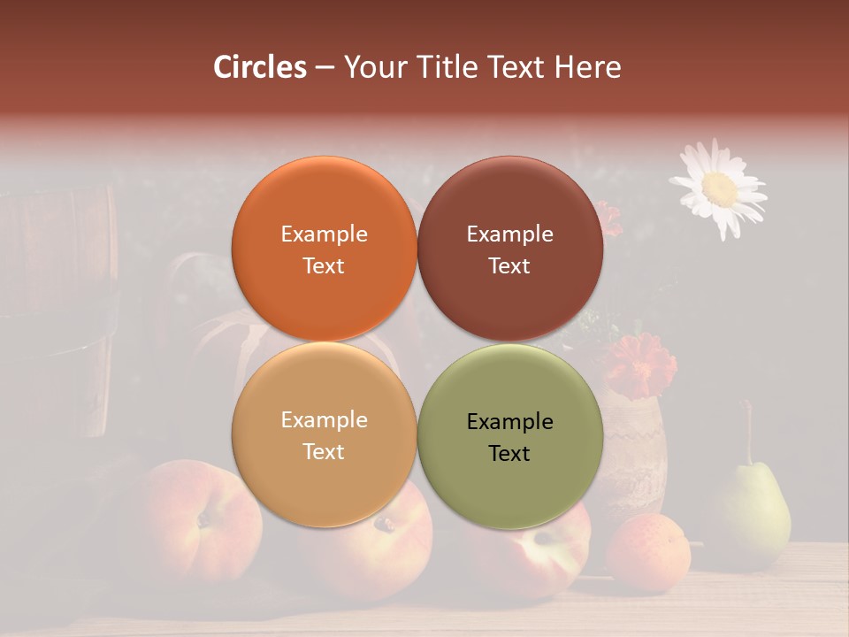 Food Fruit Flowers PowerPoint Template