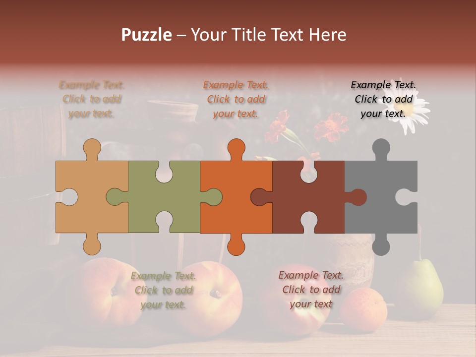 Food Fruit Flowers PowerPoint Template