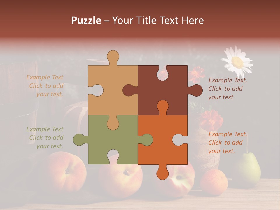 Food Fruit Flowers PowerPoint Template