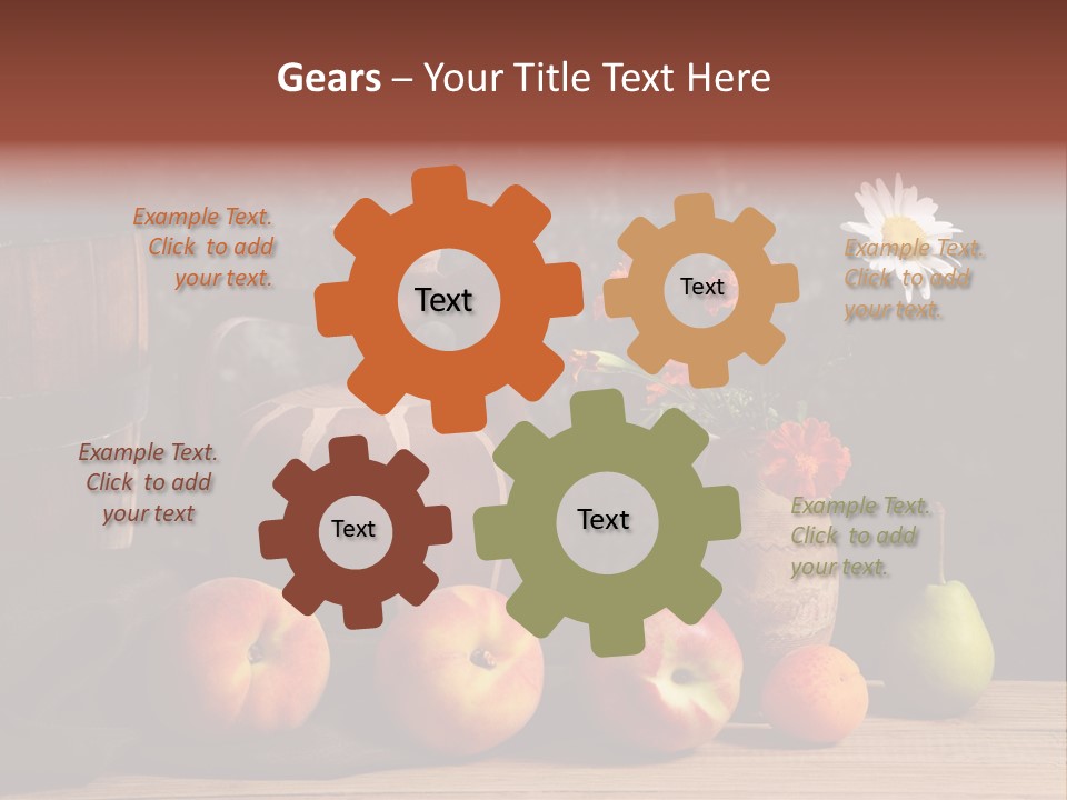 Food Fruit Flowers PowerPoint Template