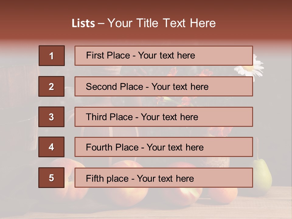 Food Fruit Flowers PowerPoint Template