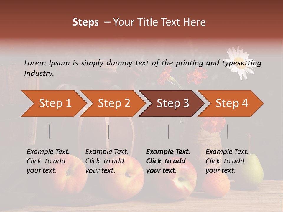Food Fruit Flowers PowerPoint Template