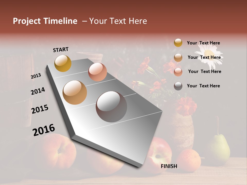 Food Fruit Flowers PowerPoint Template