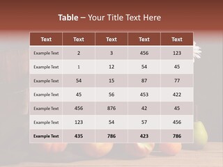 Food Fruit Flowers PowerPoint Template