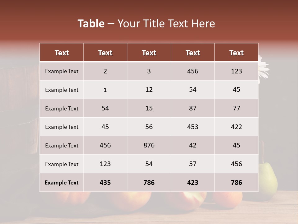 Food Fruit Flowers PowerPoint Template