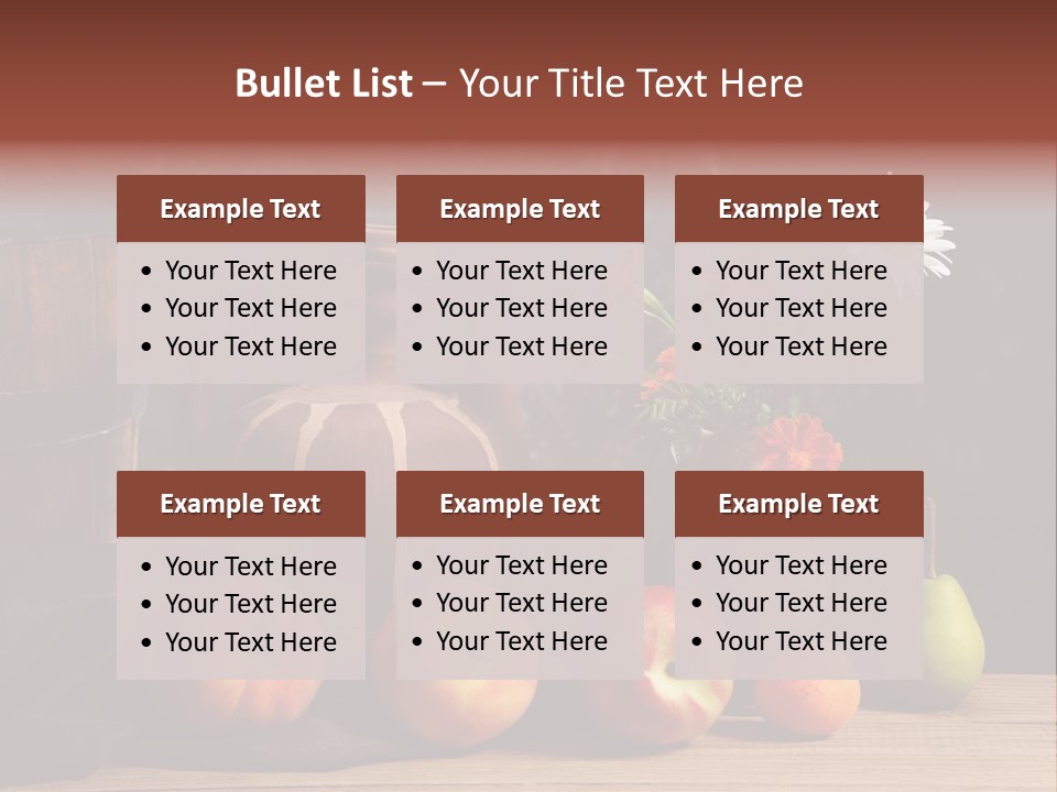 Food Fruit Flowers PowerPoint Template