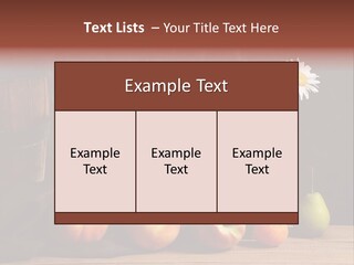 Food Fruit Flowers PowerPoint Template