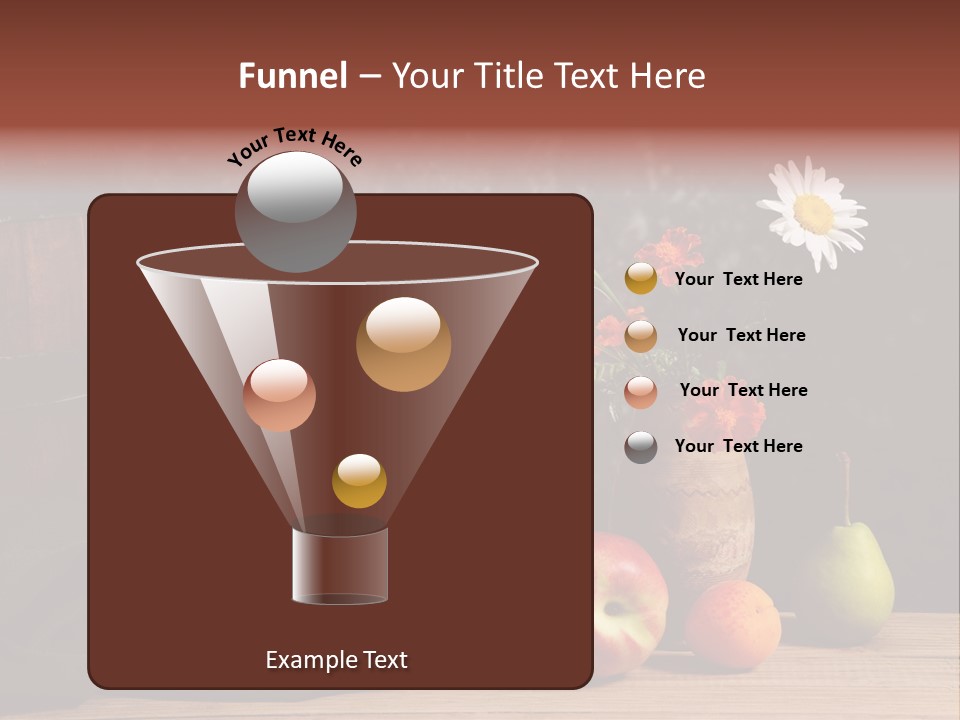 Food Fruit Flowers PowerPoint Template
