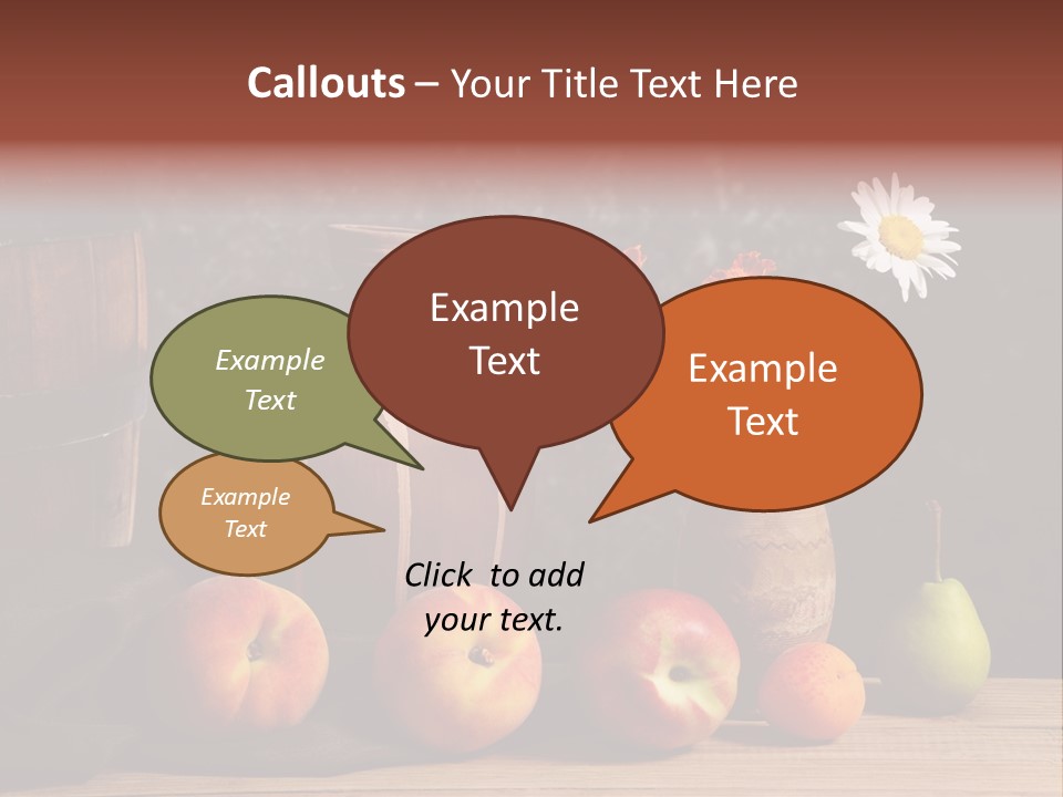 Food Fruit Flowers PowerPoint Template