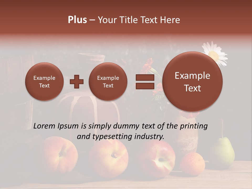 Food Fruit Flowers PowerPoint Template