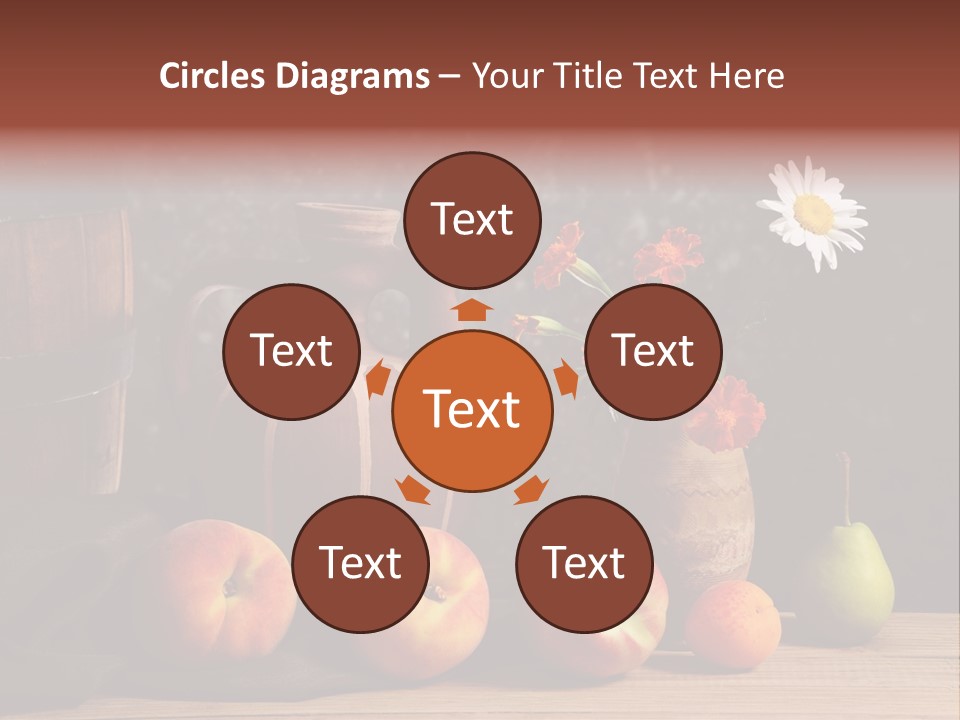 Food Fruit Flowers PowerPoint Template