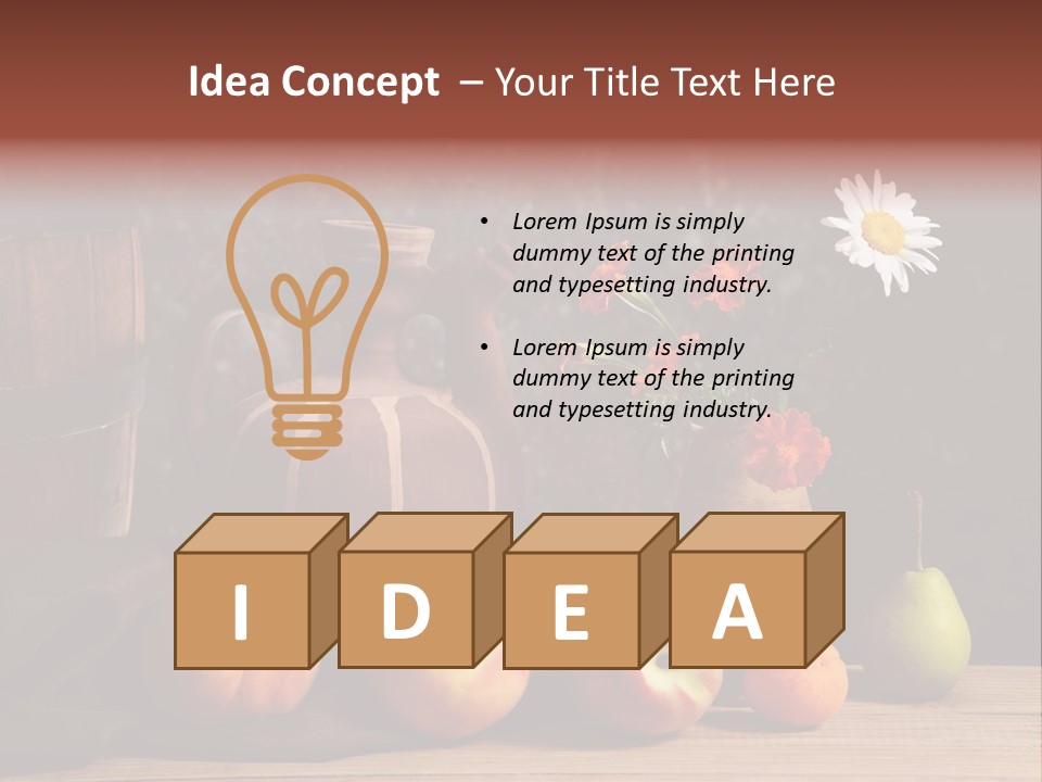 Food Fruit Flowers PowerPoint Template