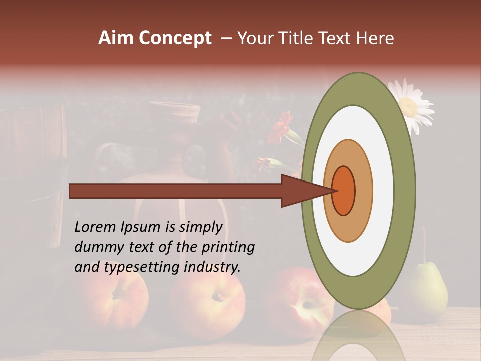 Food Fruit Flowers PowerPoint Template
