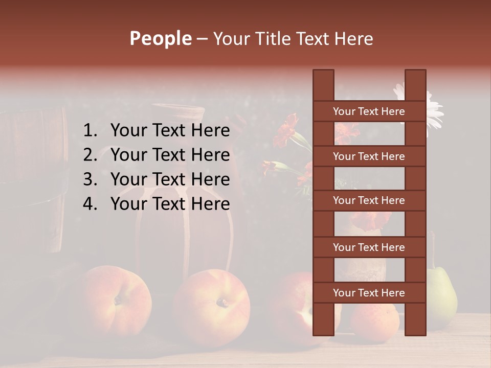 Food Fruit Flowers PowerPoint Template