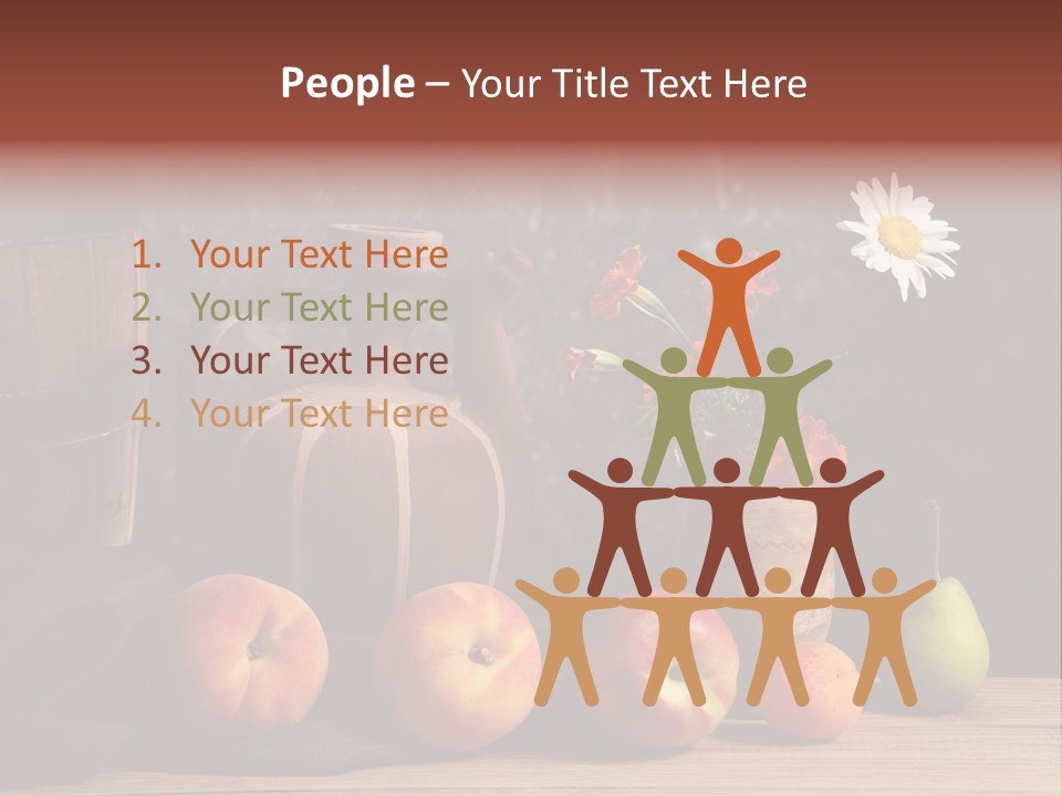 Food Fruit Flowers PowerPoint Template