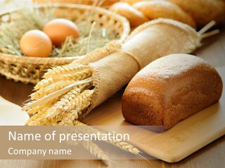 Egg Sliced Crop PowerPoint Template